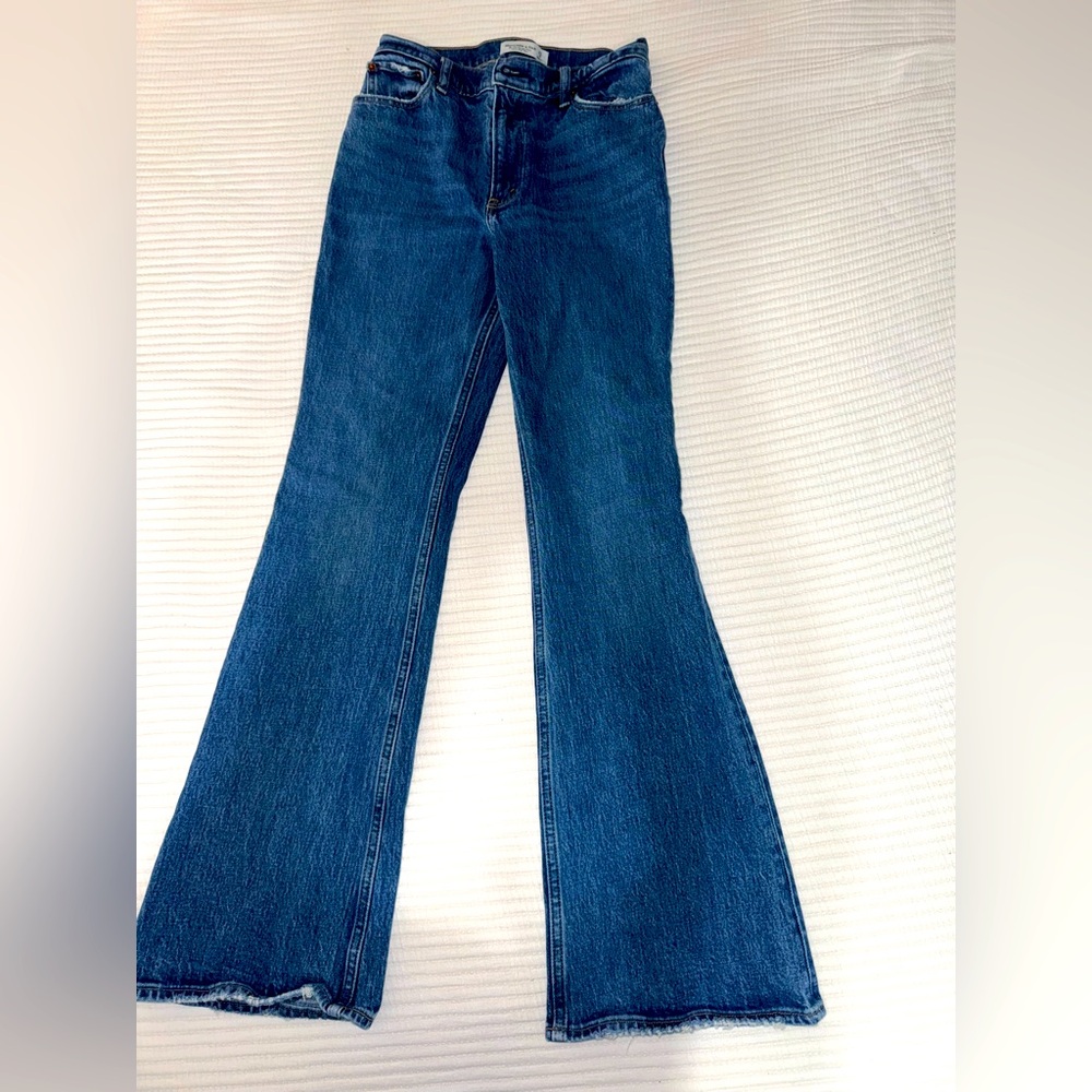 Abercrombie & Fitch Flare Jeans in Deep Blue